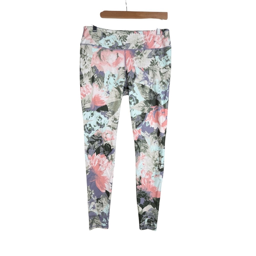 NWT Fabletics Floral Salar Print Compression Cardio SPF 50 Leggings size Medium